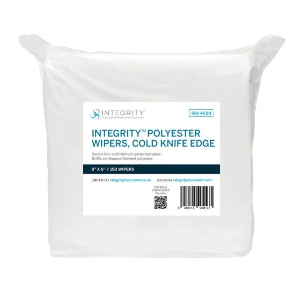 Polyester Wipes - Cold Knife Edge - Integrity Cleanroom